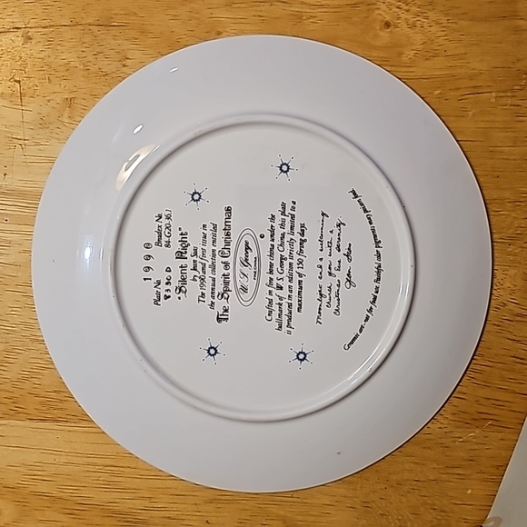 The Spirit of Christmas First issue "Silent Night " W.L. Geo Fine China - Picture 3 of 7
